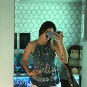 Purple, green, and yellow tank top